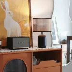 Настольная лампа с плафоном из  ротанга от ImperiumLoft