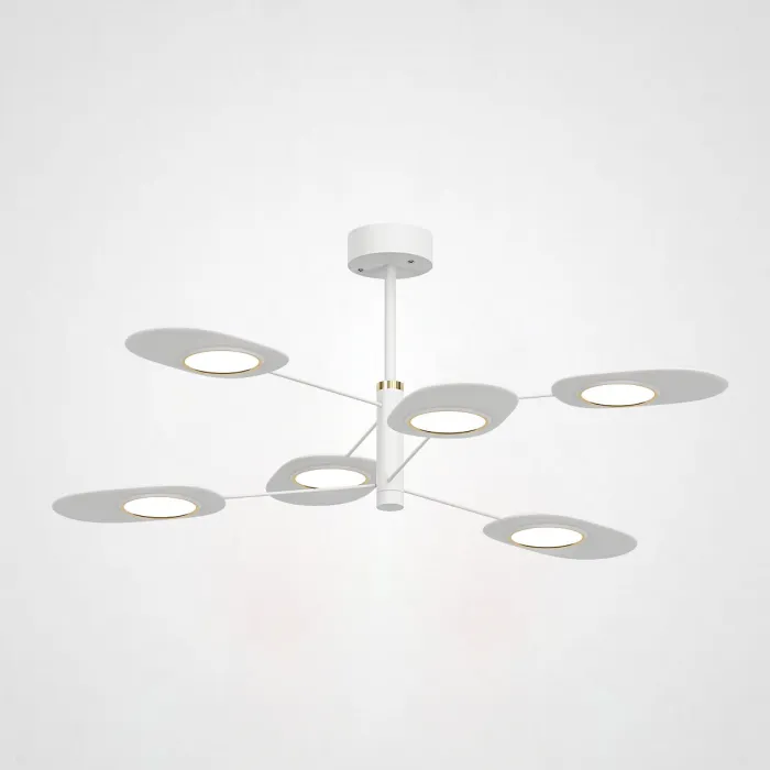 Люстра на штанге INGEL D90 6 lamps White от ImperiumLoft