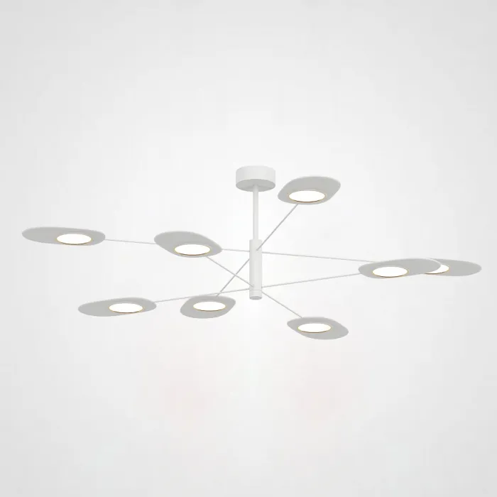 Люстра на штанге INGEL D120 8 lamps White от ImperiumLoft