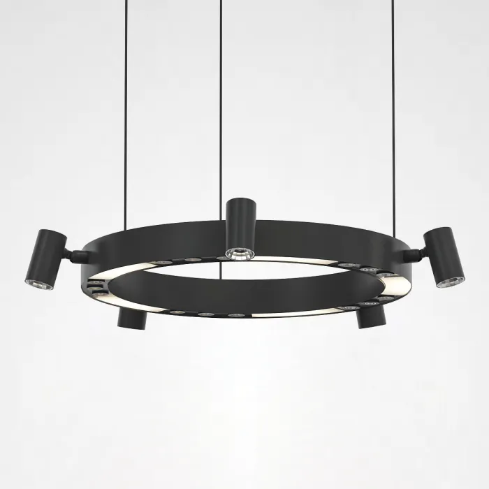 Подвесной светильник Vele Luce Octopus 654 VL10152P05 Цвет арматуры черный Цвет плафонов черный от ImperiumLoft