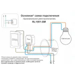Контроллер-выключатель Wi-Fi для смартфонов и планшетов Denkirs Relay RL1001-SM/1