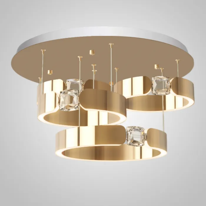 Потолочная люстра SELLIF CHROME L4 Brass от ImperiumLoft
