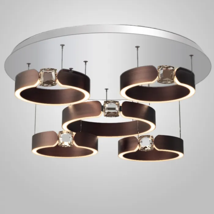 Потолочная люстра SELLIF CHROME L5 Brown от ImperiumLoft