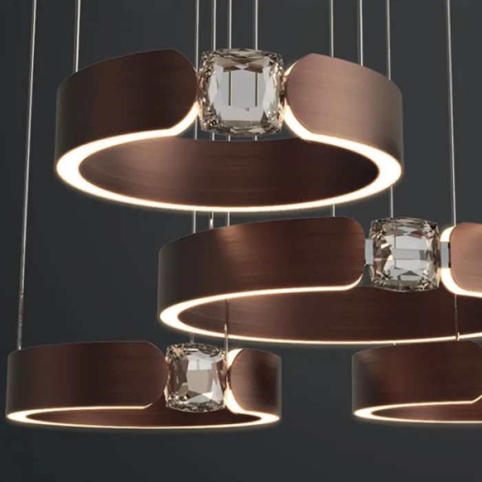 Потолочная люстра SELLIF CHROME L4 Brass от ImperiumLoft