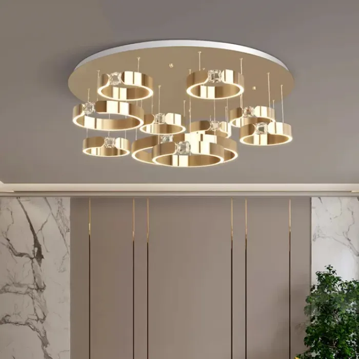 Потолочная люстра SELLIF CHROME L4 Brass от ImperiumLoft