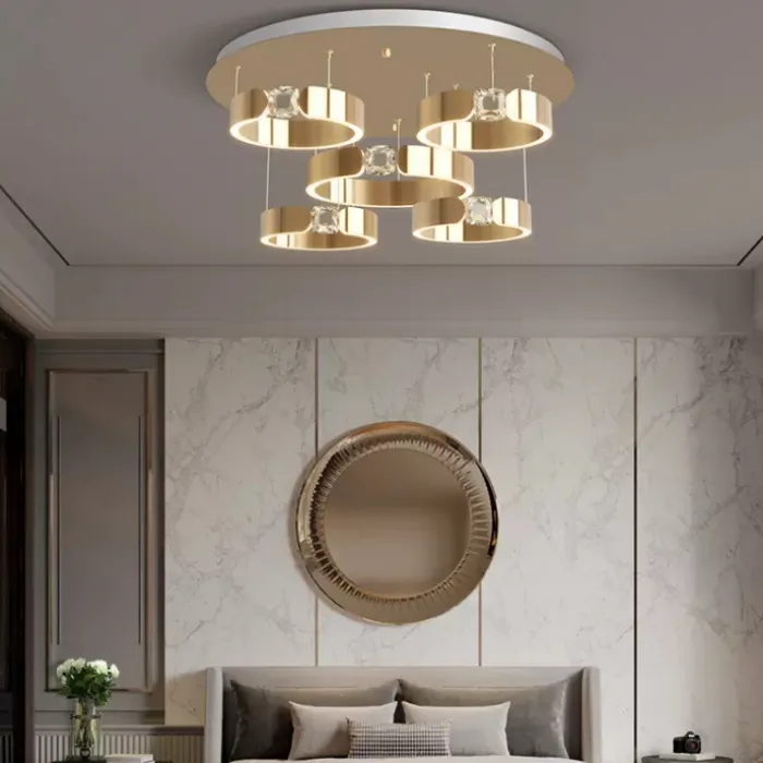 Потолочная люстра SELLIF CHROME L4 Brass от ImperiumLoft