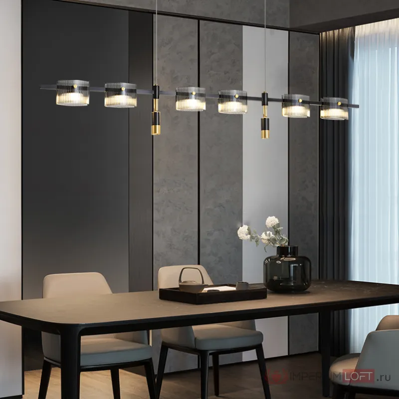 Подвесной светильник NICOLETTA C LONG L150 Black от ImperiumLoft