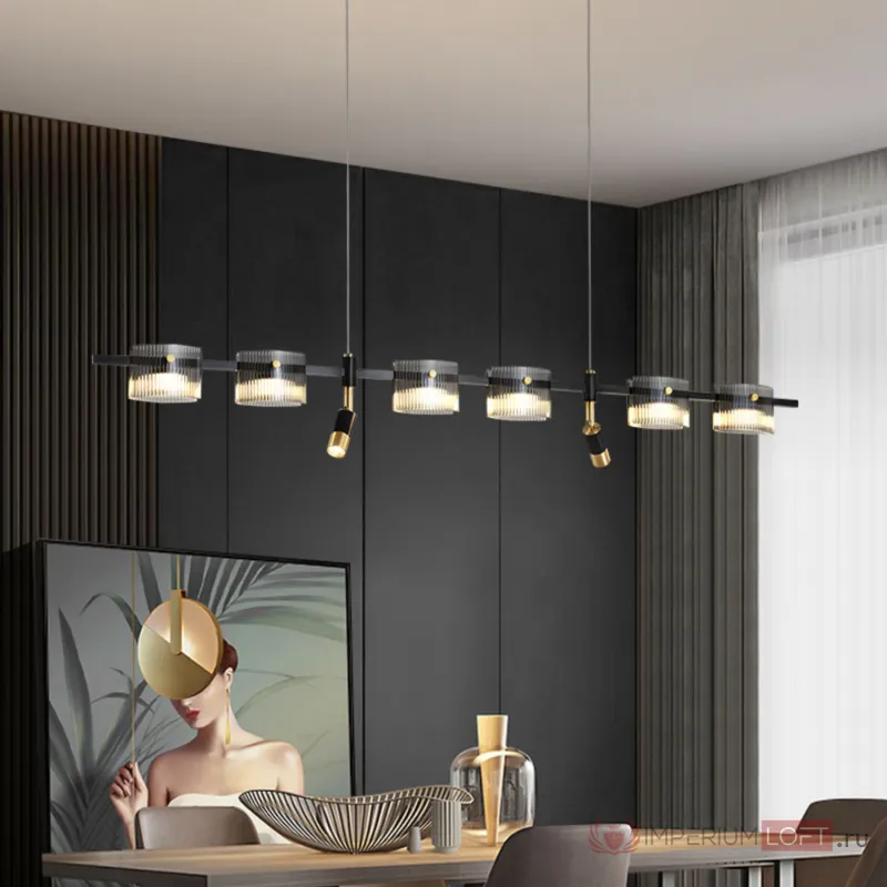Подвесной светильник NICOLETTA C LONG L150 Black от ImperiumLoft