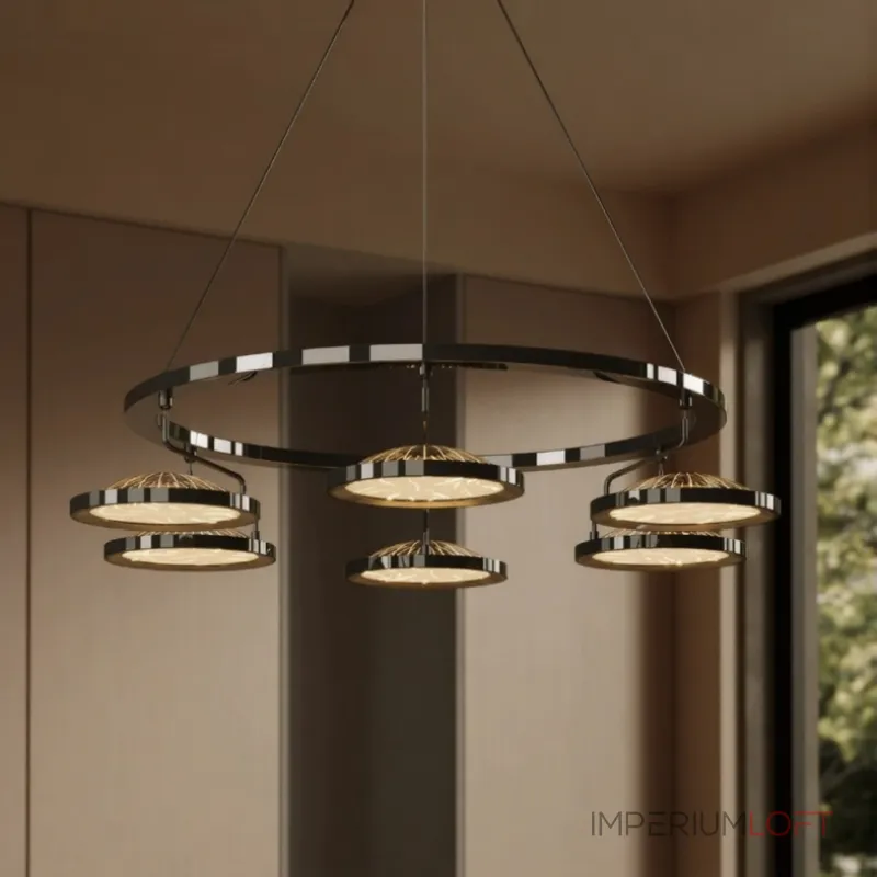 Кольцевые люстры и светильники HOLGE RING P6 Black