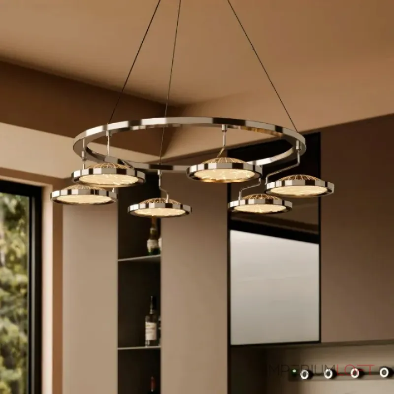 Кольцевые люстры и светильники HOLGE RING P6 Chrome