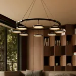 Кольцевые люстры и светильники HOLGE RING P8 Black