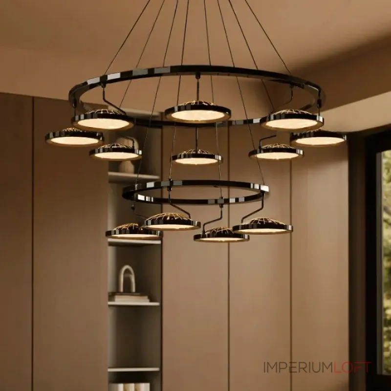 Кольцевые люстры и светильники HOLGE RING P12 Black