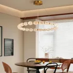 Кольцевые люстры и светильники CARA ELLIPSE RING P1 D88 Gold