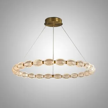 Кольцевые люстры и светильники CARA ELLIPSE RING P1 D68 Gold