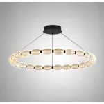 Кольцевые люстры и светильники CARA ELLIPSE RING P1 D68 Black