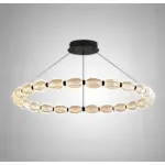 Кольцевые люстры и светильники CARA ELLIPSE RING P1 D88 Black