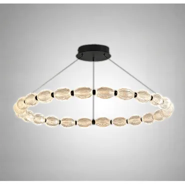 Кольцевые люстры и светильники CARA ELLIPSE RING P1 D88 Black