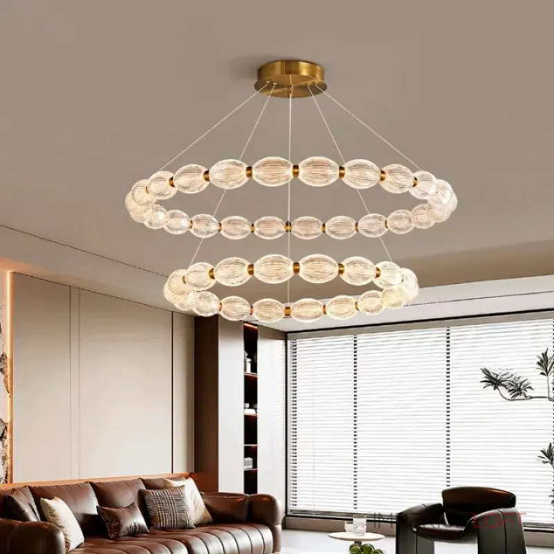 Кольцевые люстры и светильники CARA ELLIPSE RING P2 D48 D68 Gold