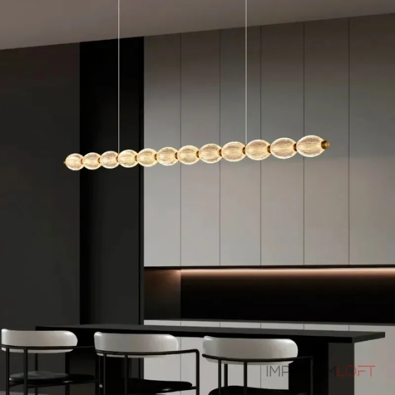 Серия реечных светильников с рельефными плафонами эллиптической формы CARA ELLIPSE LONG L105 Black