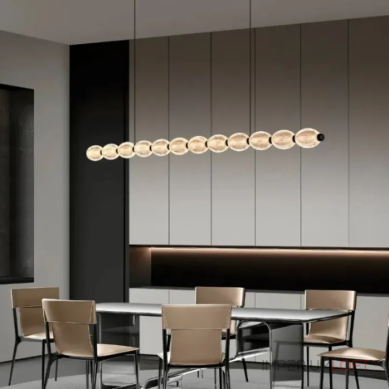 Серия реечных светильников с рельефными плафонами эллиптической формы CARA ELLIPSE LONG L105 Black