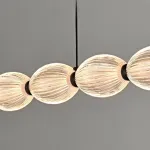 Серия реечных светильников с рельефными плафонами эллиптической формы CARA ELLIPSE LONG L105 Black