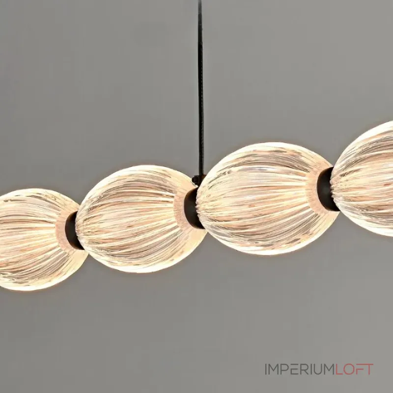 Серия реечных светильников с рельефными плафонами эллиптической формы CARA ELLIPSE LONG L105 Black