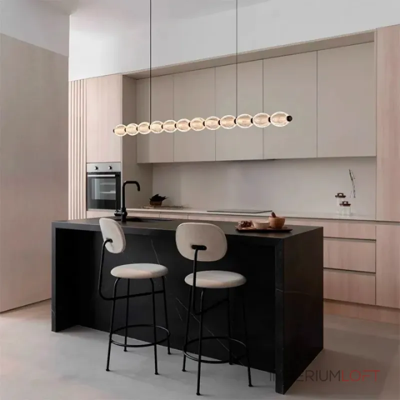 Серия реечных светильников с рельефными плафонами эллиптической формы CARA ELLIPSE LONG L105 Black