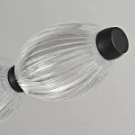 Серия реечных светильников с рельефными плафонами эллиптической формы CARA ELLIPSE LONG L105 Black