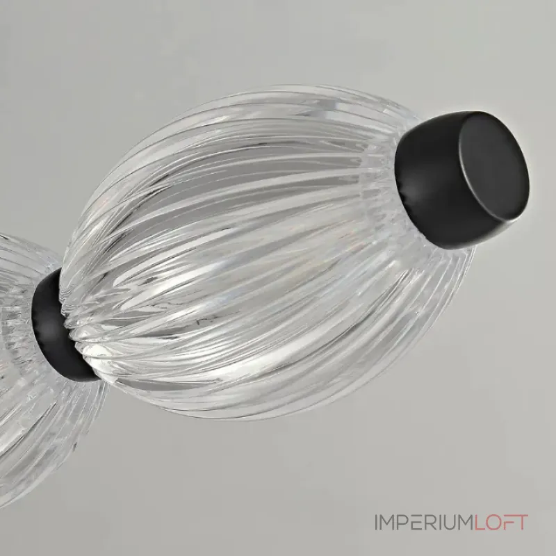 Серия реечных светильников с рельефными плафонами эллиптической формы CARA ELLIPSE LONG L105 Black