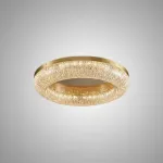 Серия кольцевых светодиодных люстр с обтекаемым рассеивателем с текстурой тающего льда NELIUS WIDE CH A P1 D50