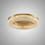 Серия кольцевых светодиодных люстр с обтекаемым рассеивателем с текстурой тающего льда NELIUS WIDE CH A P1 D60