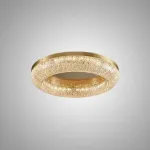 Серия кольцевых светодиодных люстр с обтекаемым рассеивателем с текстурой тающего льда NELIUS WIDE CH B P1 D50