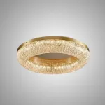 Серия кольцевых светодиодных люстр с обтекаемым рассеивателем с текстурой тающего льда NELIUS WIDE CH B P1 D60