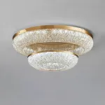 Серия кольцевых светодиодных люстр с обтекаемым рассеивателем с текстурой тающего льда NELIUS WIDE CH A P2 D50 D80