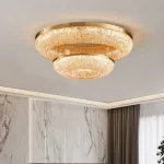 Серия кольцевых светодиодных люстр с обтекаемым рассеивателем с текстурой тающего льда NELIUS WIDE CH A P2 D50 D80