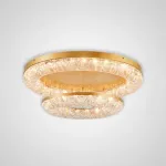 Серия кольцевых светодиодных люстр с обтекаемым рассеивателем с текстурой тающего льда NELIUS THIN CH D60