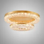 Серия кольцевых светодиодных люстр с обтекаемым рассеивателем с текстурой тающего льда NELIUS THIN CH D100