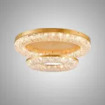 Серия кольцевых светодиодных люстр с обтекаемым рассеивателем с текстурой тающего льда NELIUS THIN CH D60