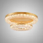 Серия кольцевых светодиодных люстр с обтекаемым рассеивателем с текстурой тающего льда NELIUS THIN CH D80