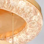 Серия кольцевых светодиодных люстр с обтекаемым рассеивателем с текстурой тающего льда NELIUS THIN CH D60