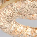 Серия кольцевых светодиодных люстр с обтекаемым рассеивателем с текстурой тающего льда NELIUS THIN CH D60