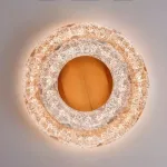 Серия кольцевых светодиодных люстр с обтекаемым рассеивателем с текстурой тающего льда NELIUS THIN CH D60