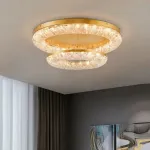 Серия кольцевых светодиодных люстр с обтекаемым рассеивателем с текстурой тающего льда NELIUS THIN CH D60