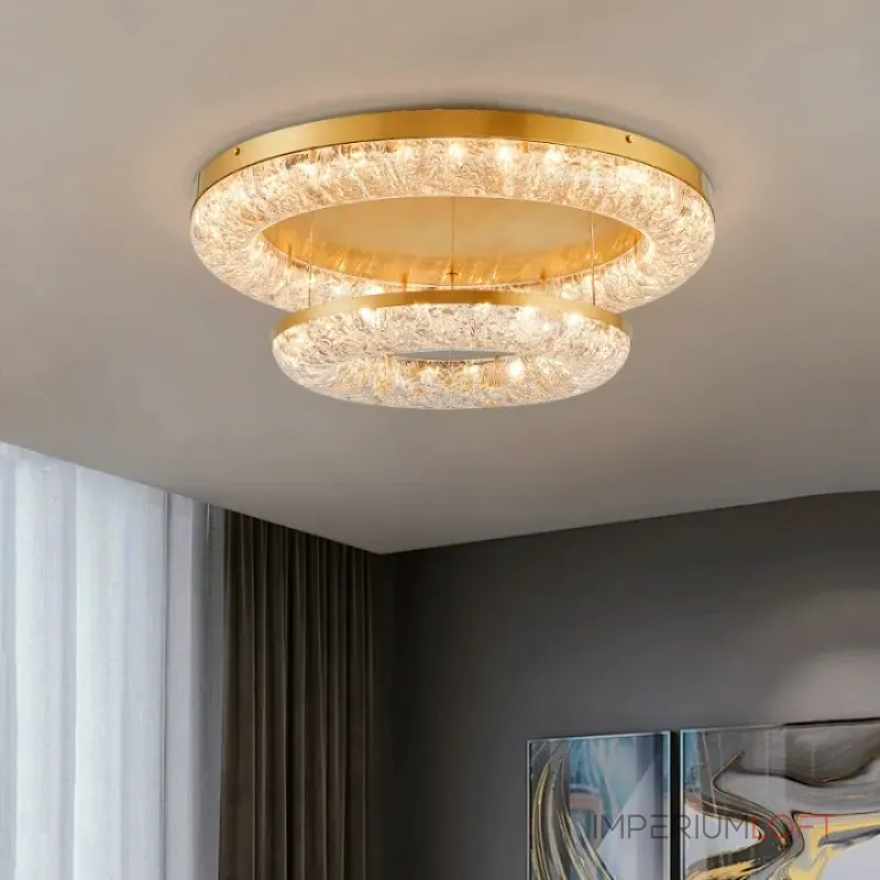 Серия кольцевых светодиодных люстр с обтекаемым рассеивателем с текстурой тающего льда NELIUS THIN CH D60 Серия кольцевых светодиодных люстр с обтекаемым рассеивателем с текстурой тающего льда NELIUS THIN CH D60