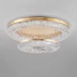 Серия кольцевых светодиодных люстр с обтекаемым рассеивателем с текстурой тающего льда NELIUS THIN CH D60