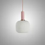 Светильники-подвесы с матовыми стеклянными плафонами IRIS W B Pink