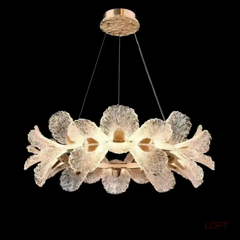 Кольцевая светодиодная люстра c рассеивателями в виде цветов из фактурного акрила PAULIN D120 от ImperiumLoft Кольцевая светодиодная люстра c рассеивателями в виде цветов из фактурного акрила PAULIN D120 от ImperiumLoft