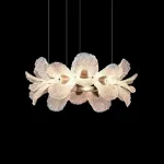 Кольцевая светодиодная люстра c рассеивателями в виде цветов из фактурного акрила PAULIN D50 от ImperiumLoft
