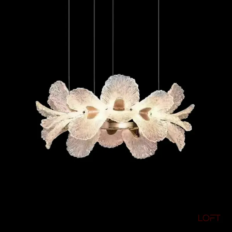 Кольцевая светодиодная люстра c рассеивателями в виде цветов из фактурного акрила PAULIN D50 от ImperiumLoft Кольцевая светодиодная люстра c рассеивателями в виде цветов из фактурного акрила PAULIN D50 от ImperiumLoft