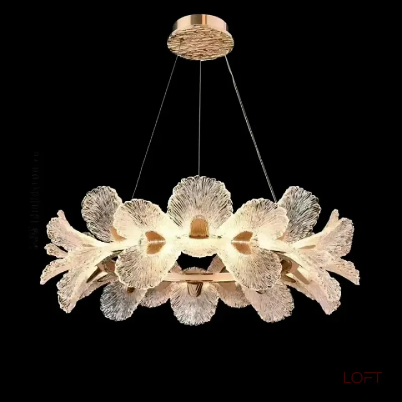 Кольцевая светодиодная люстра c рассеивателями в виде цветов из фактурного акрила PAULIN D80 от ImperiumLoft Кольцевая светодиодная люстра c рассеивателями в виде цветов из фактурного акрила PAULIN D80 от ImperiumLoft